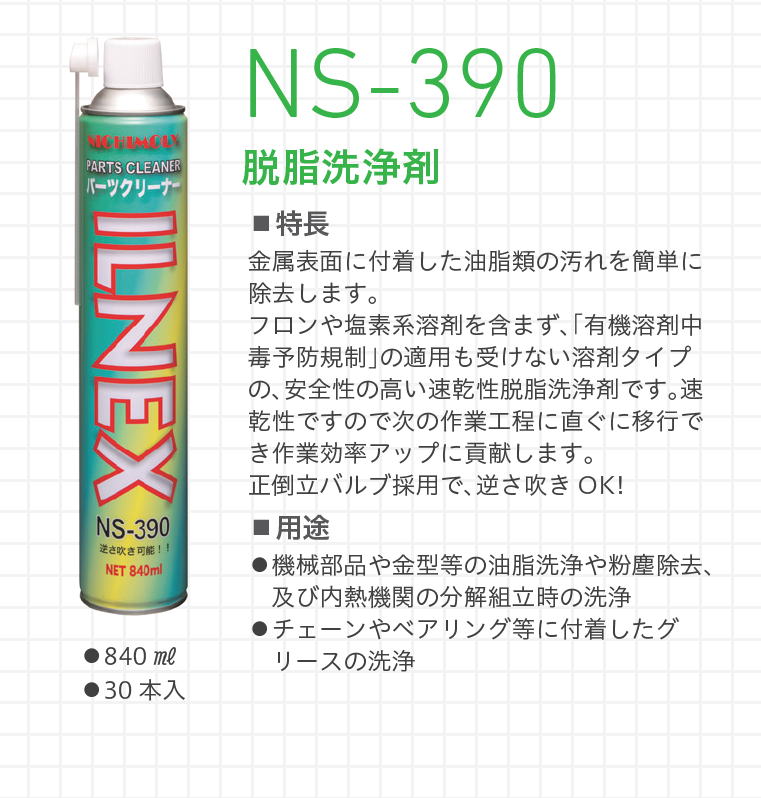 イルネックス　ILNEX　NS-390 脱脂洗浄剤