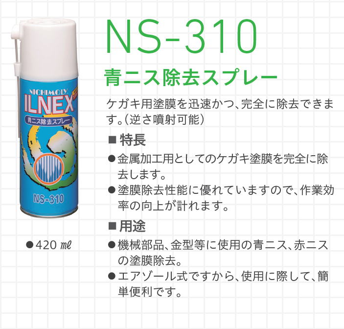 イルネックス　ILNEX　NS-310 青ニス除去スプレー