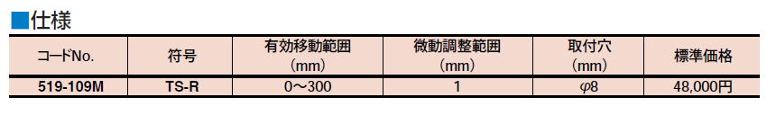 ミツトヨ トランスファースタンド TS-R 519-109M