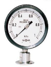 測定工具　特殊圧力計［東洋計器興業］隔膜式圧力計（ダイヤフラムシール式）/隔膜式圧力計（食品規格用）/接点付圧力計（F型指針接点）/ステンレス圧力計（耐食用）/接点付圧力計（マイクロスイッチ式）/油入圧力計（グリセリン封入）/微圧計　B-AT形