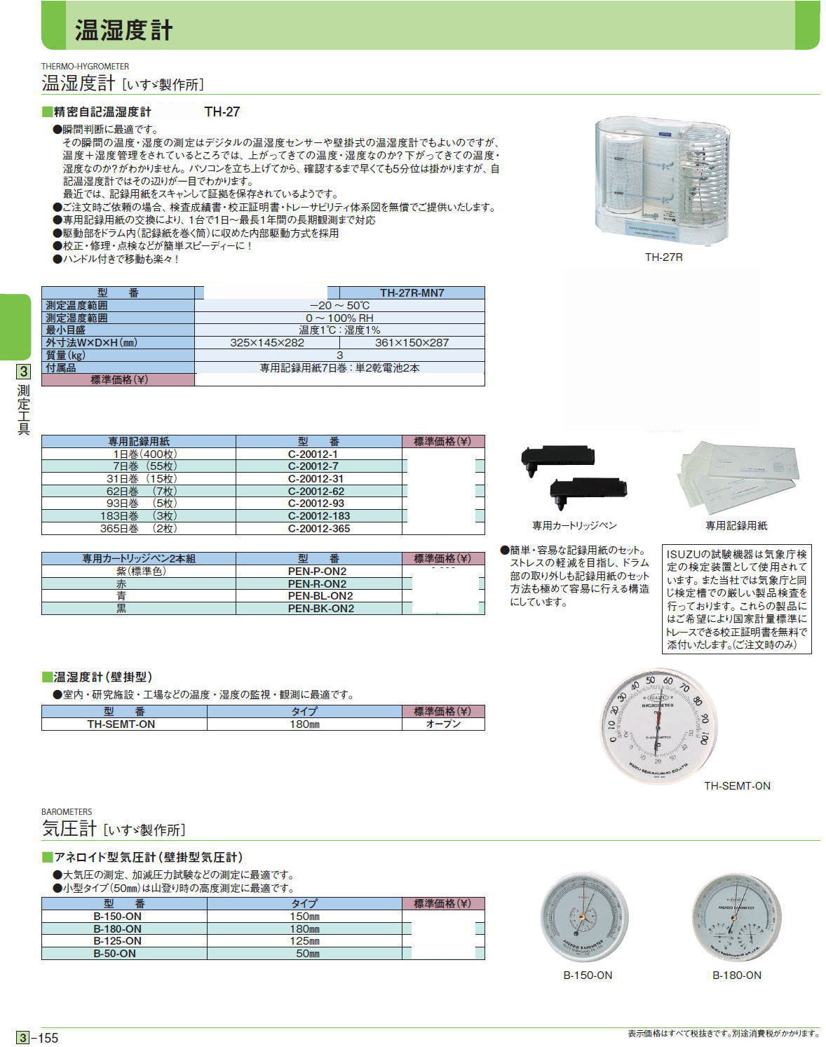 人気メーカー・ブランド 温度計 湿度計 自記式 絶版モデル ジャンク