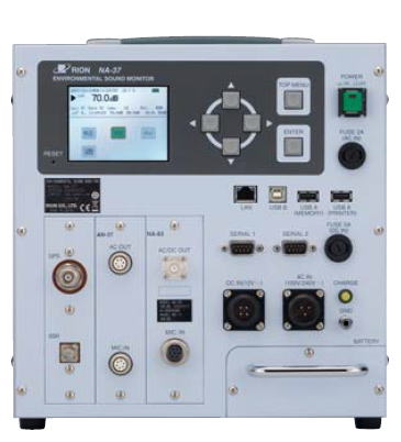 リオン　騒音計（環境騒音観測装置） 環境騒音観測装置 NA-37 / 環境騒音処理プログラム NX-37A /　環境騒音データ処理ソフトウェア AS-40PA1 / 航空機騒音処理プログラムNX-37B / 航空機騒音データ処理ソフトウェア AS-50PA1