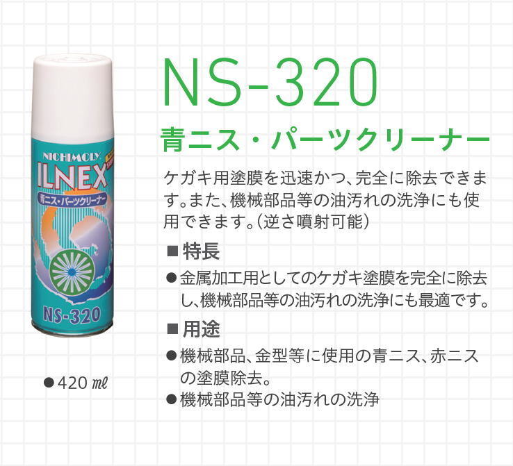 イルネックス　ILNEX　NS-320　青ニス・パーツクリーナー